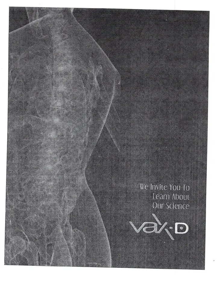 VAX-D™ clinical research packet cover: We invite you to learn about our science